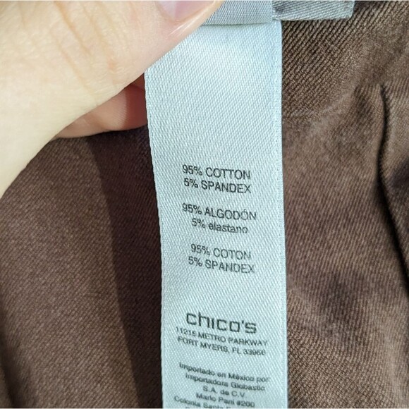 Chicos Fabulously Slimming Brown Pull On Stretch Pants - Picture 5 of 7